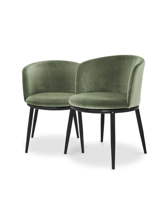 EICHHOLTZ | DINING CHAIR FILMORE SET OF 2 - CAMERON LIGHT GREEN