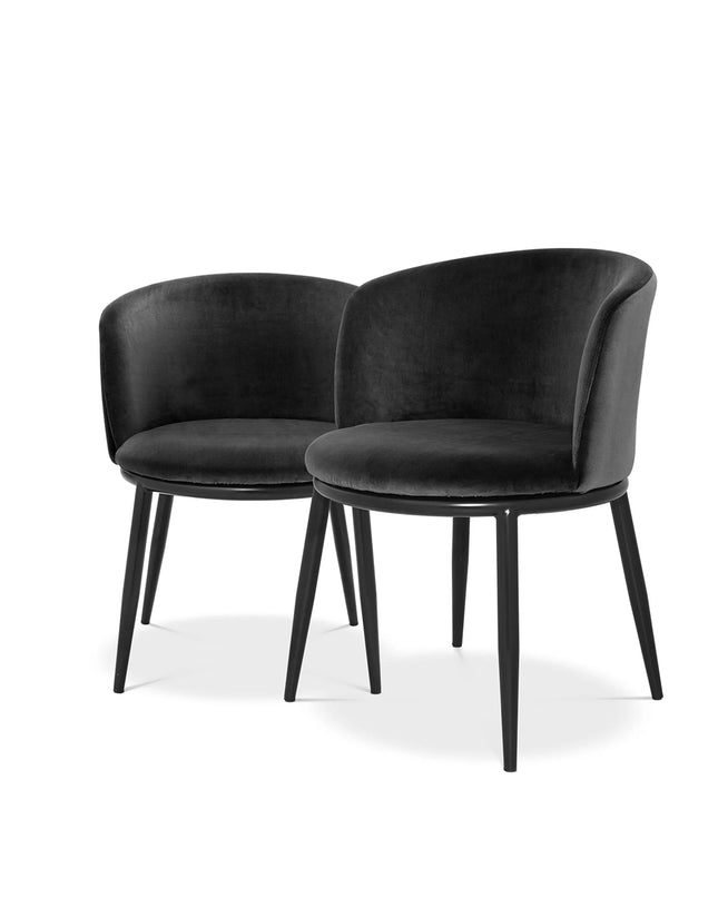EICHHOLTZ | DINING CHAIR FILMORE SET OF 2 - CAMERON BLACK