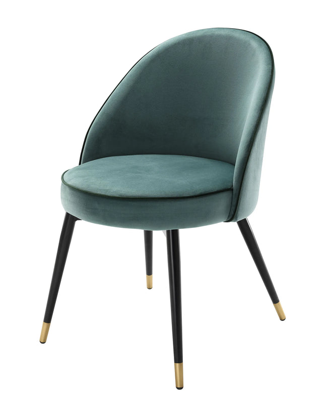 EICHHOLTZ | DINING CHAIR COOPER SET OF 2 - ROCHE TURQUOISE VELVET