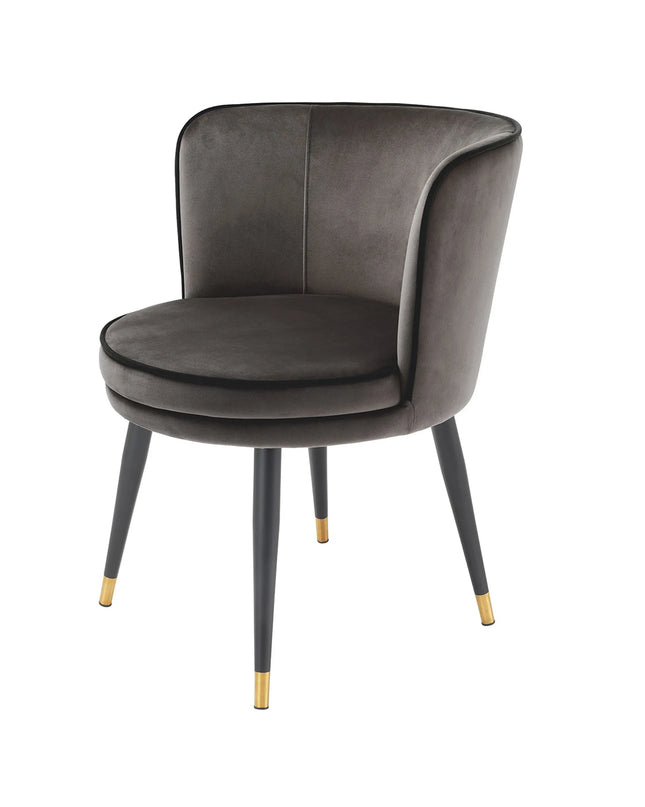 EICHHOLTZ | DINING CHAIR GRENADA - SAVONA GREY VELVET