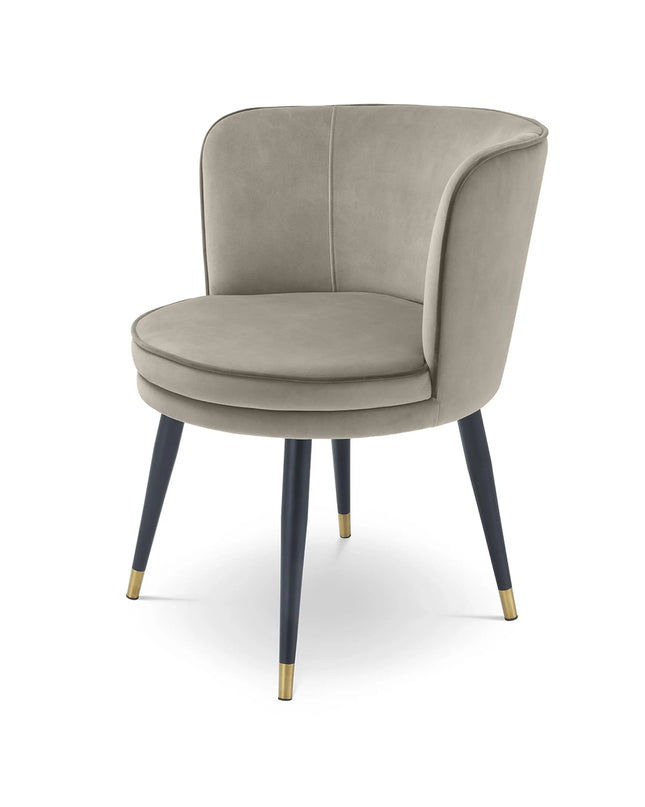 EICHHOLTZ | DINING CHAIR GRENADA - SAVONA GREIGE VELVET