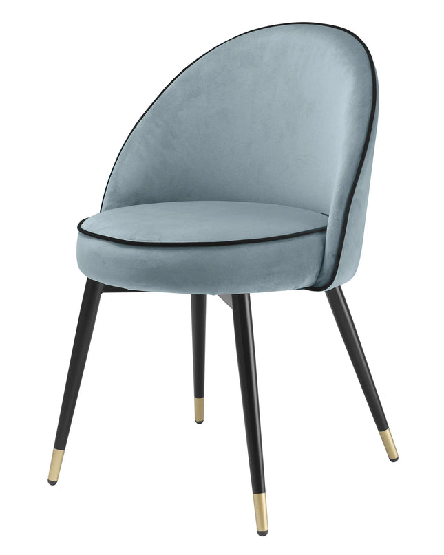 EICHHOLTZ | DINING CHAIR COOPER SET OF 2 - SAVONA BLUE VELVET
