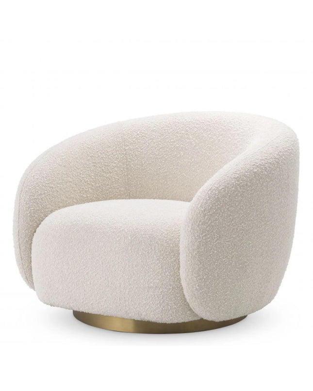 EICHHOLTZ | SWIVEL CHAIR BRICE - BOUCLÉ CREAM