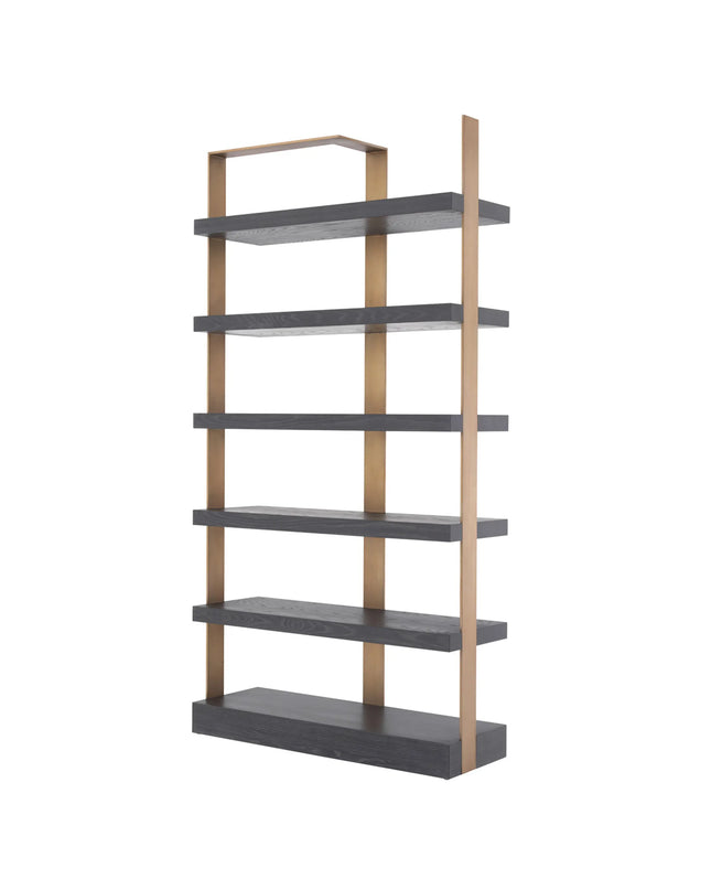EICHHOLTZ | CABINET GEO - CHARCOAL GREY BRASS FINISH