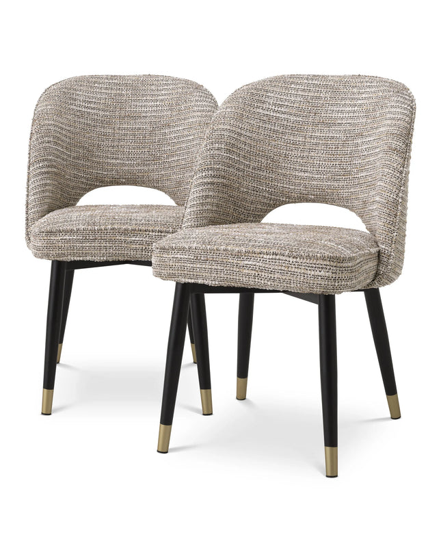 EICHHOLTZ | DINING CHAIR CLIFF SET OF 2 - MADEMOISELLE BEIGE