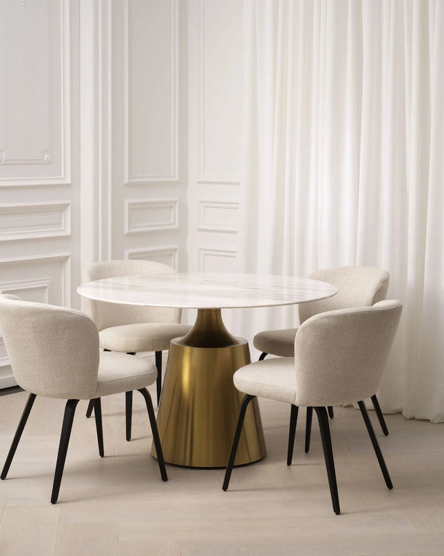 EICHHOLTZ | DINING TABLE NATHAN - WHITE MARBLE