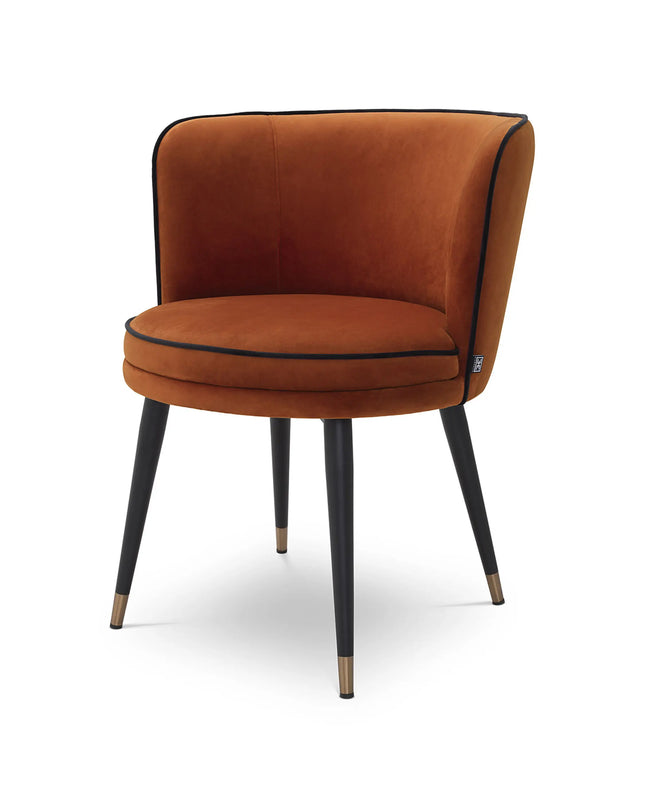 EICHHOLTZ | DINING CHAIR GRENADA - SAVONA ORANGE VELVET