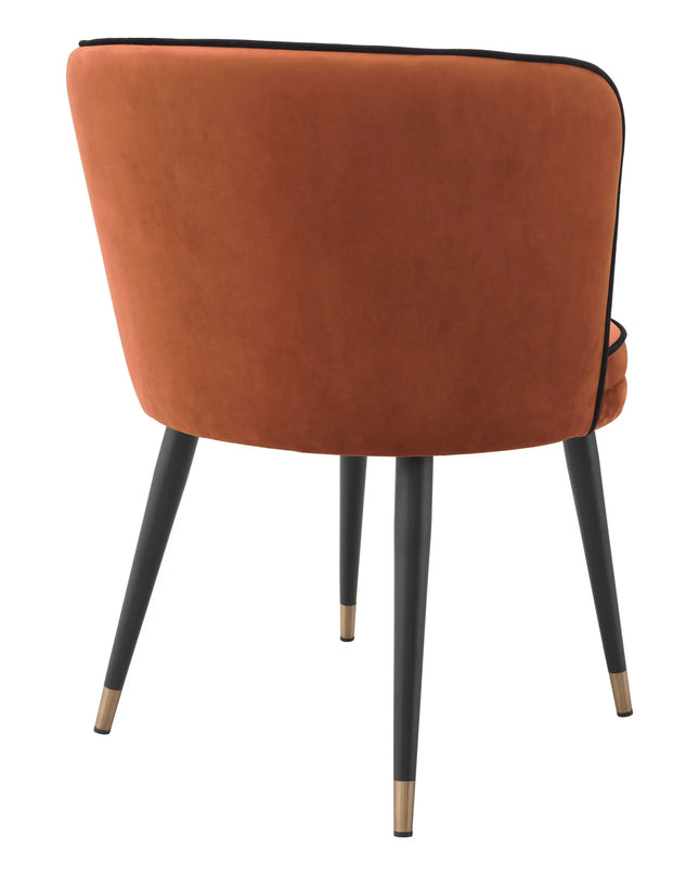 EICHHOLTZ | DINING CHAIR GRENADA - SAVONA ORANGE VELVET