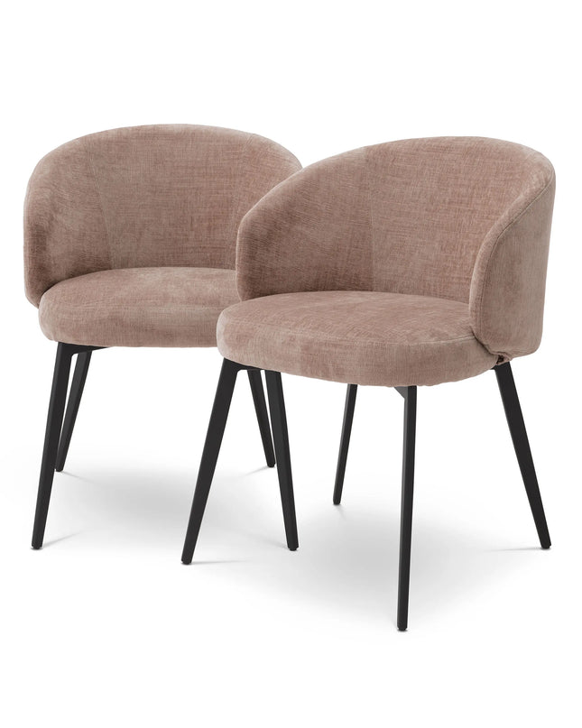 EICHHOLTZ | DINING CHAIR LlOYD WITH ARM SET OF 2 - SISLEY PINK