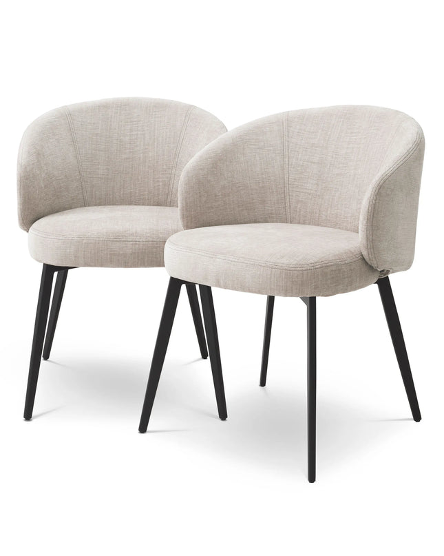 EICHHOLTZ | DINING CHAIR LlOYD WITH ARM SET OF 2 - SISLEY BEIGE