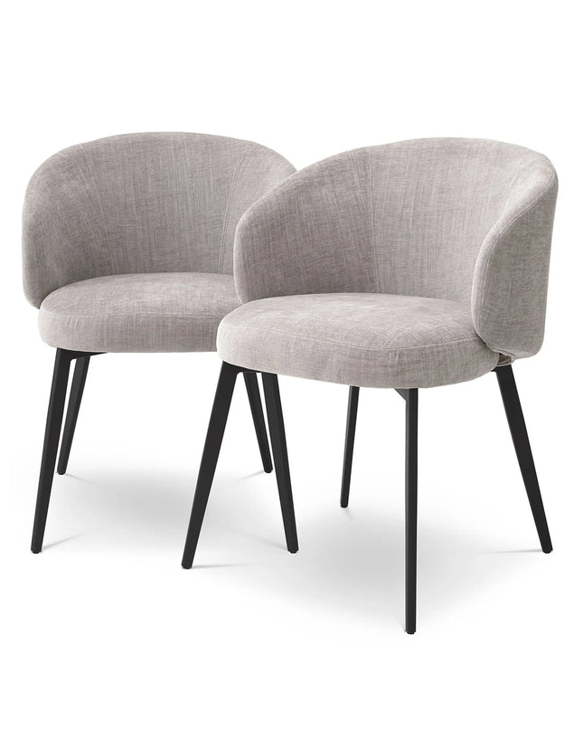 EICHHOLTZ | DINING CHAIR LlOYD WITH ARM SET OF 2 - SISLEY GREY