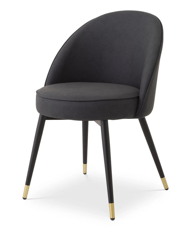 EICHHOLTZ | DINING CHAIR COOPER SET OF 2 - GREY FAUX LEATHER