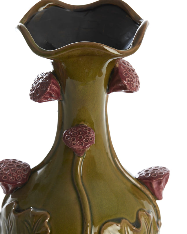 VAAS ODALI - GROEN/ROZE