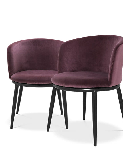 EICHHOLTZ | DINING CHAIR FILMORE SET OF 2 - CAMERON PURPLE