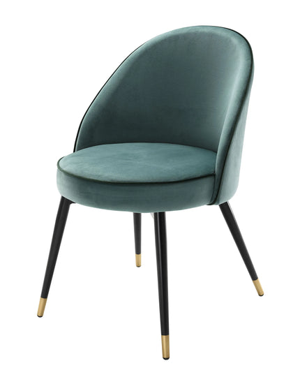 EICHHOLTZ | DINING CHAIR COOPER SET OF 2 - ROCHE TURQUOISE VELVET