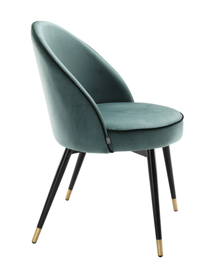 EICHHOLTZ | DINING CHAIR COOPER SET OF 2 - ROCHE TURQUOISE VELVET