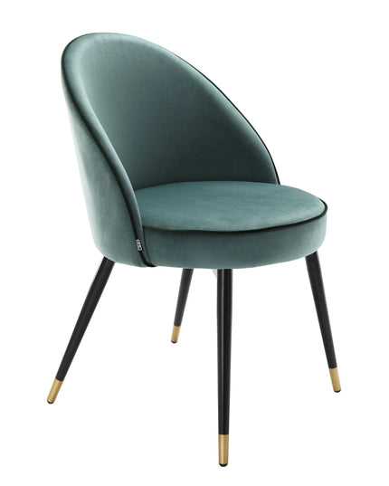 EICHHOLTZ | DINING CHAIR COOPER SET OF 2 - ROCHE TURQUOISE VELVET