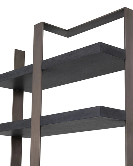 EICHHOLTZ | CABINET GEO - CHARCOAL GREY - BRONZE FINISH