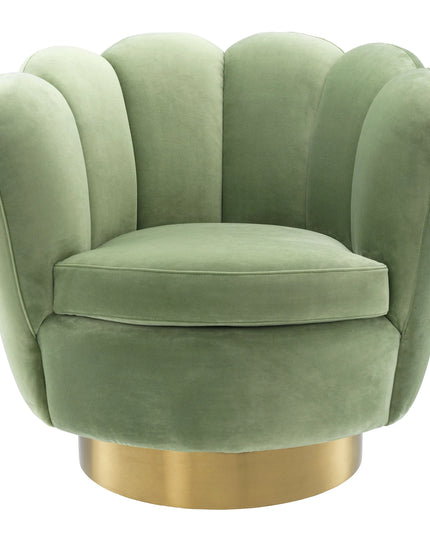 EICHHOLTZ | SWIVEL CHAIR MIRAGE - SAVONA PISTACHE GREEN VELVET