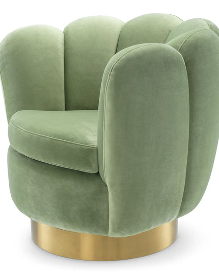 EICHHOLTZ | SWIVEL CHAIR MIRAGE - SAVONA PISTACHE GREEN VELVET