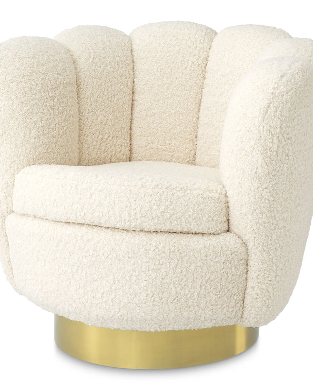 EICHHOLTZ | SWIVEL CHAIR MIRAGE - BOUCLÉ CREAM - SHOWROOM ARTIKEL