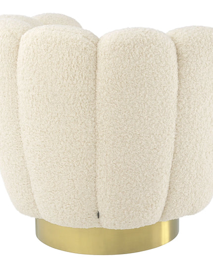 EICHHOLTZ | SWIVEL CHAIR MIRAGE - BOUCLÉ CREAM