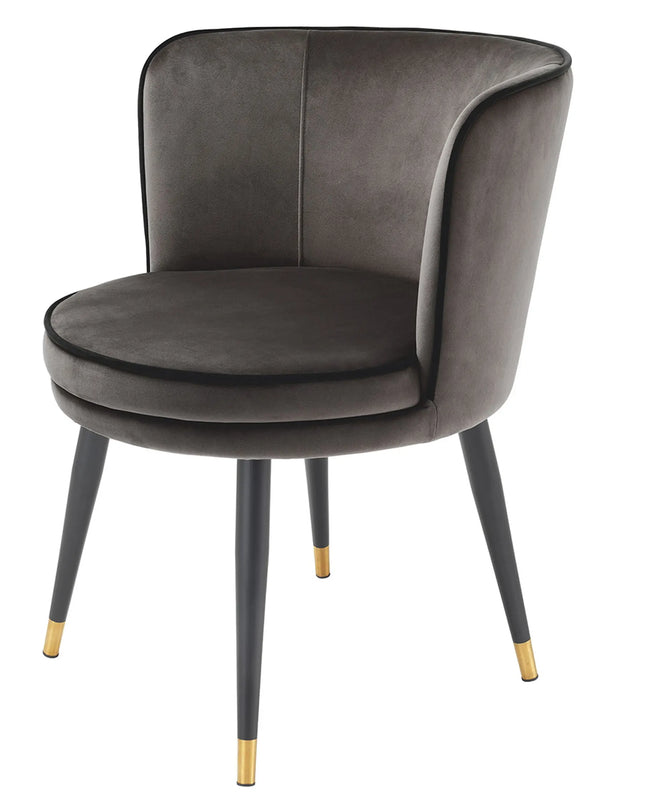 EICHHOLTZ | DINING CHAIR GRENADA - SAVONA GREY VELVET
