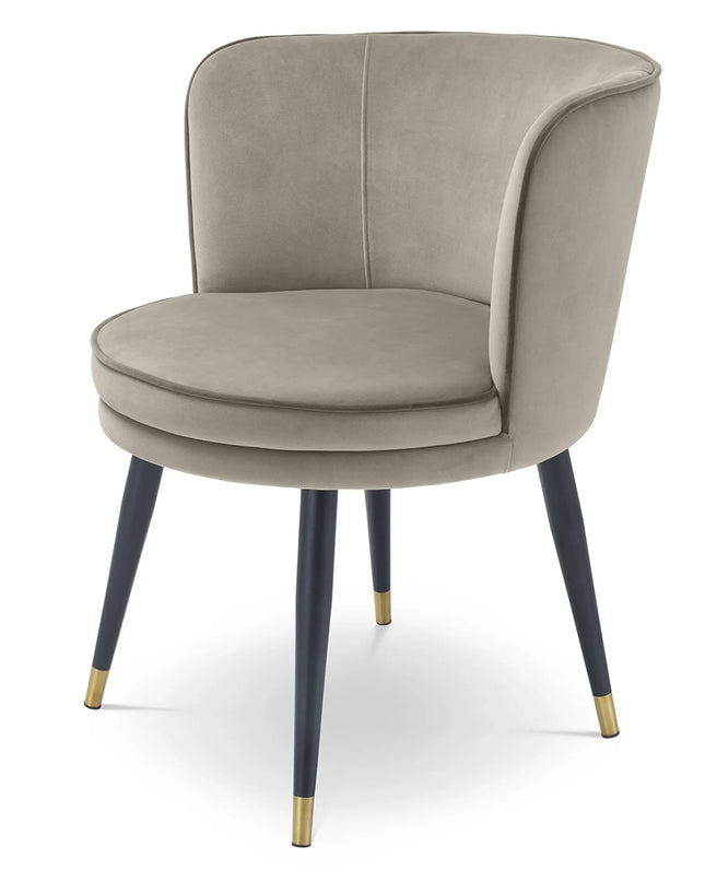 EICHHOLTZ | DINING CHAIR GRENADA - SAVONA GREIGE VELVET