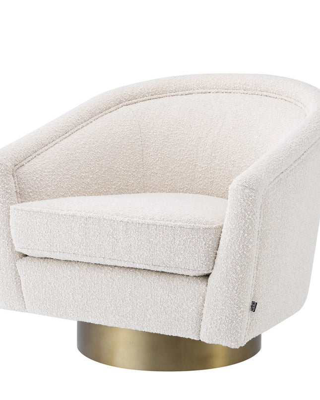 EICHHOLTZ | SWIVEL CHAIR CATENE - BOUCLÉ CREAM