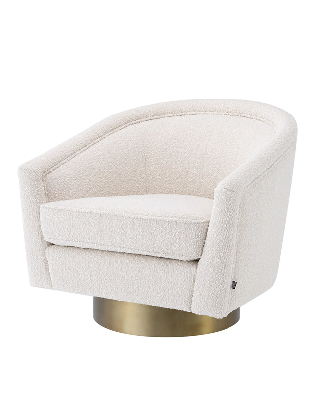 EICHHOLTZ | SWIVEL CHAIR CATENE - BOUCLÉ CREAM