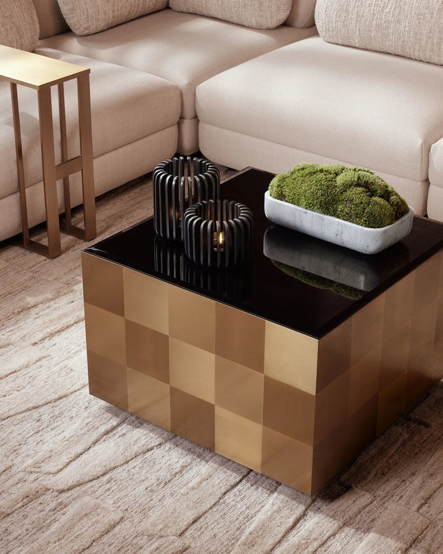 EICHHOLTZ | SIDE TABLE PIERRE - BRUSHED BRASS FINISH