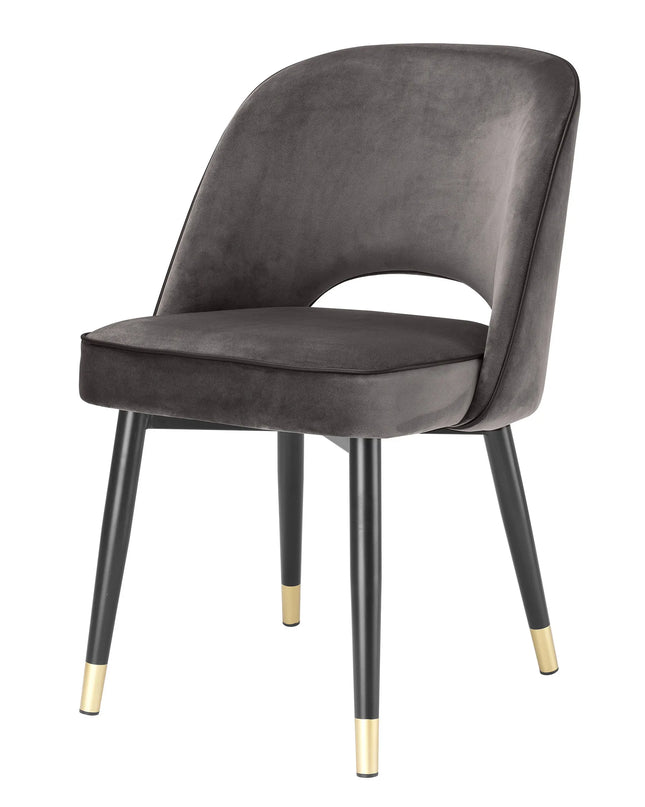 EICHHOLTZ | DINING CHAIR CLIFF SET OF 2 - GREY VELVET