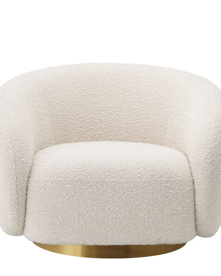 EICHHOLTZ | SWIVEL CHAIR BRICE - BOUCLÉ CREAM