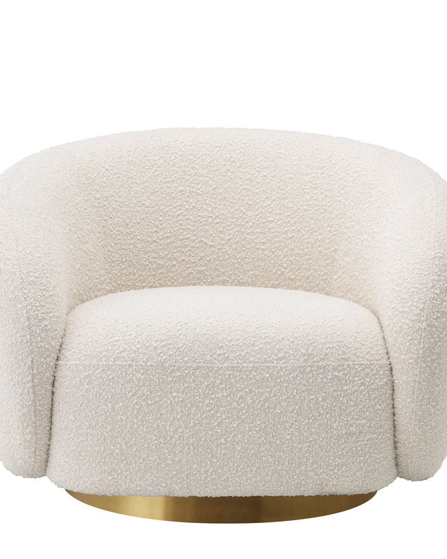 EICHHOLTZ | SWIVEL CHAIR BRICE - BOUCLÉ CREAM