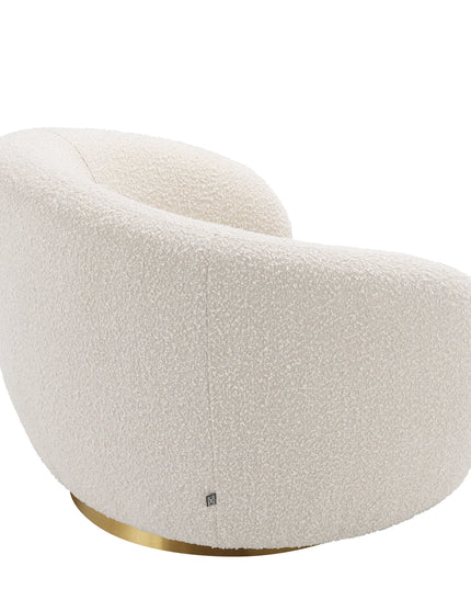 EICHHOLTZ | SWIVEL CHAIR BRICE - BOUCLÉ CREAM