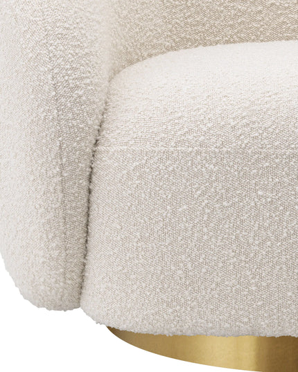 EICHHOLTZ | SWIVEL CHAIR BRICE - BOUCLÉ CREAM