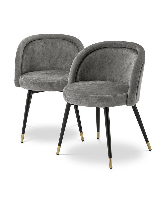 EICHHOLTZ | DINING CHAIR CHLOÉ SET OF 2 - CLARCK GREY