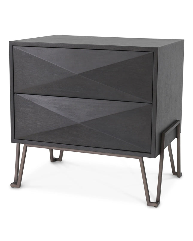 EICHHOLTZ | NIGHTSTAND HIGHLAND - CHARCOAL OAK