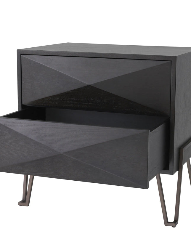 EICHHOLTZ | NIGHTSTAND HIGHLAND - CHARCOAL OAK