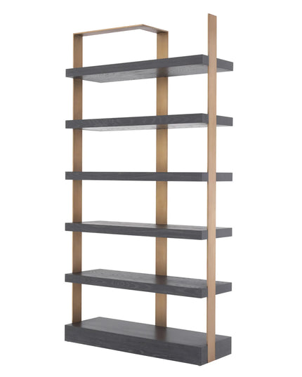 EICHHOLTZ | CABINET GEO - CHARCOAL GREY BRASS FINISH