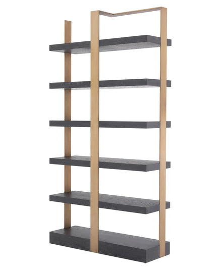 EICHHOLTZ | CABINET GEO - CHARCOAL GREY BRASS FINISH