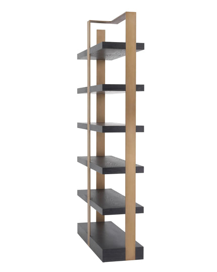 EICHHOLTZ | CABINET GEO - CHARCOAL GREY BRASS FINISH