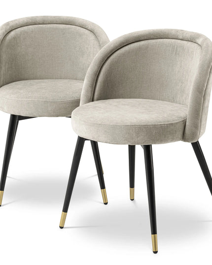 EICHHOLTZ | DINING CHAIR CHLOÉ SET OF 2 - CLARCK SAND
