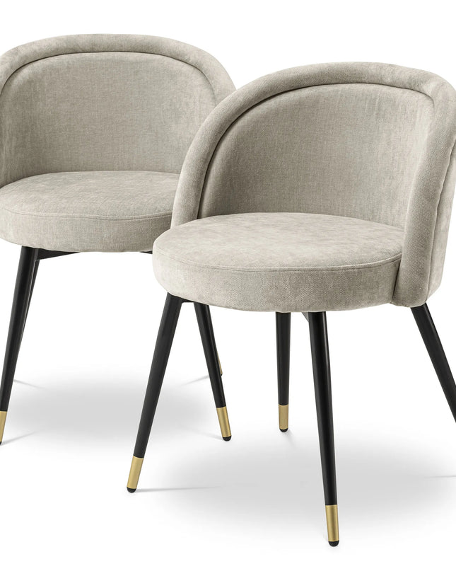 EICHHOLTZ | DINING CHAIR CHLOÉ SET OF 2 - CLARCK SAND