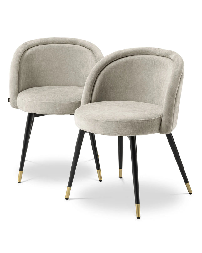 EICHHOLTZ | DINING CHAIR CHLOÉ SET OF 2 - CLARCK SAND