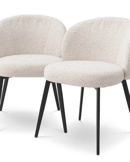 EICHHOLTZ | DINING CHAIR LlOYD SET OF 2 - BOUCLÉ CREAM
