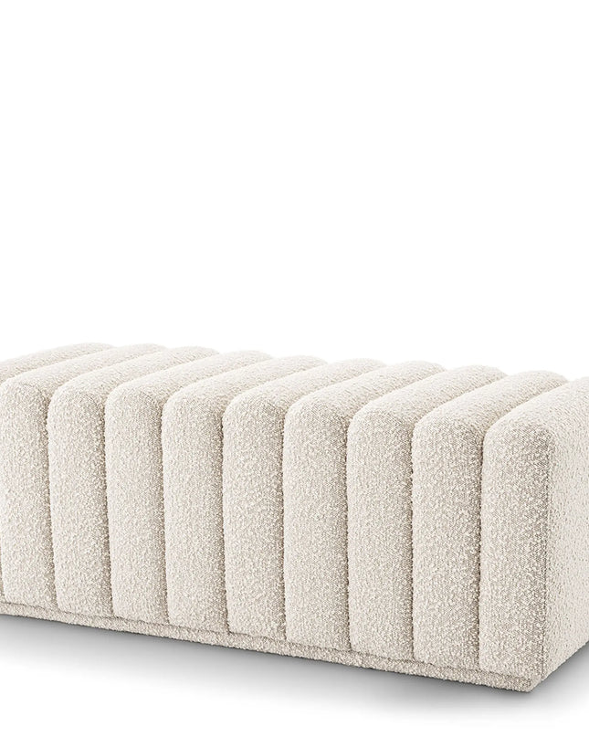 EICHHOLTZ | BENCH BENTE - BOUCLÉ CREAM