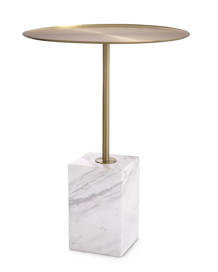 EICHHOLTZ | SIDE TABLE COLE - WITE MARBLE - SHOWROOM ARTIKEL