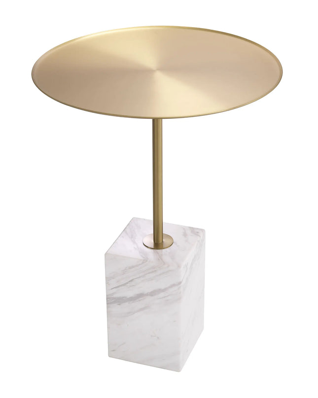 EICHHOLTZ | SIDE TABLE COLE - WITE MARBLE