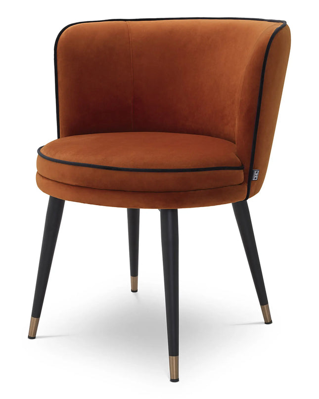 EICHHOLTZ | DINING CHAIR GRENADA - SAVONA ORANGE VELVET